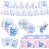 Amazon Nuevo Suministros para Fiesta Temática Hielo y Nieve Vajilla de Cumpleaños Decoración de Fiesta Suministros para Arreglo de Fiesta
