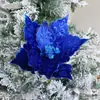 Cortes de Flores de Navidad Multicolor Accesorios para Decoración de Árboles de Navidad Decoraciones de Flores de Navidad de Terciopelo Otros Li Chen