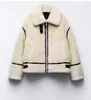 Transfronterizo Casual Transfronterizo 20 Piel Integrada Abrigo de Otoño e Invierno Original 23 Forro Polar Suministro Lana de Cordero Ropa de Mujer Estilo Z