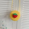 Nova Bolsa Infantil, Mochila Transversal Fofa para Bebê, Bolsa Redonda Pequena, Bolsa de Palha para Praia, Porta-Moedas Mini de Frutas, Transfronteiriça
