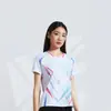 Novos Uniformes de Badminton 2026 para Homens e Mulheres, Trajes Esportivos Respiráveis, Uniformes de Treinamento de Vôlei e Tênis de Mesa de Manga Curta de Secagem Rápida com Estampas