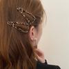 Horquilla de Leopardo Otoño e Invierno Estilo Nuevo para Mujer Elegante Clip bb Horquilla Grande para Flequillo Lateral Trasero Clip para la Cabeza Tocado