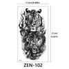 Serie Zen Tatuajes Temporales Pequeños de Brazo Completo Flores Letras Patrón Liso Pegatinas de Tatuaje Pegatinas en Stock Tatuaje