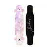 Skate Longboard de 44 Pulgadas para Principiantes, Hombres y Mujeres, Adultos, Tabla de Baile Doblemente Curva Profesional, Monopatín de Cuatro Ruedas de Madera de Arce para Jóvenes