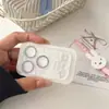 Protetor de lente pequeno estilo coreano com laço de borboleta banhado a ouro, adequado para telefones Apple 17P/17PM/18P/18PM