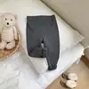 Leggings de Algodón para Niñas, Pantalones Lisos Nuevos de Primavera y Otoño, Pantalones Versátiles Dulces Estilo Coreano Color Caramelo Ajustados para Niños Pequeños
