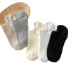 [Artesanía de Doble Puntada de Algodón Puro] Calcetines Finos de Verano para Mujer Calcetines de Barco Antideslizantes Talón que no se Cae Boca Baja Calcetines Invisibles