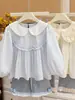 Camisa de Manga Larga Estilo Coreano de Algodón Puro Nueva para Otoño para Niñas, Blusa Top Casual de Moda para Bebé, Ropa Infantil