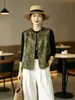 Roupas femininas estilo chinês com bordados e pedrarias intrincados, colete jacquard de rayon, jaqueta vintage sem mangas para primavera e outono