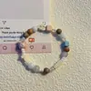 Atacado de Mercado Noturno Super Fada Estilo Oceano Conjunto de Pulseiras Lágrimas de Sereia do Mar Profundo com Língua de Tubarão Azul Marinho Exquisito Luxo Leve Casal