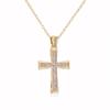 Aogu Producto Caliente Transfronterizo Cadena de Clavícula con Clase Ins Europea y Americana Cobre Chapado Oro de 18K Collar con Colgante de Zircón Colorido para Mujer