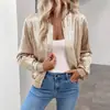 Europeu e Americano transfronteiriço 2025 primavera e outono novo estilo cor sólida retalhos fino moda casaco corte justo e afina casaco casual top