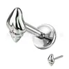 Joyería de aleación de titanio F136, piercing labial serie oceánica cabeza de tortuga, pendiente de oreja, joyería para piercing corporal de titanio G23, pendiente de hueso de oreja