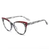 Nuevas Gafas Tr Multicolor Espejo Plano Ojo de Gato Europeo y Americano Cara Redonda Dama Espejo Plano Gafas Anti Luz Azul Montura para Miopía