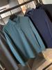 Offline 298 Exterior Ma0 Fábrica Seda de Cânhamo Inferior Delicado Primavera & Outono Versátil Negócios Casual Polo Base de Manga Comprida Masculino