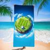 Toalla de playa de fútbol absorbente portátil para adultos Europa, América y Sudamérica toalla de baño transfronteriza fábrica de impresión digital temu generación al por mayor