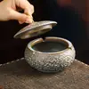 Cinzeiro Baichuan de fabricação própria para uso doméstico, com tampa, feito de cerâmica, de alta qualidade, elegante e sofisticado, um cinzeiro premium especificamente para charutos