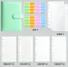 Cuaderno de Hojas Sueltas A6 Amazon Transfronterizo, Agenda Estilo Macarrón, Páginas Interiores Rayadas Lindas, Cuaderno de Diario Desmontable
