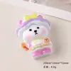 Accesorios de Resina DIY de Dibujos Animados Joyería Oso de Cinco Estrellas Pegamento de Crema Pasador Funda para Teléfono Hebilla de Zapato Llavero Colgante con