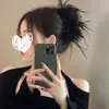 Horquilla de avestruz con agarre de plumas estilo Pure Wish, accesorios para el cabello de súper hada, clip de alta calidad con sensación de tiburón peludo
