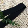 1.0-6.0cm Negro y Blanco Engrosado Banda Elástica Imitación Nylon Banda Elástica Cepillada Ajustada al Cuerpo Cintura Peluca Tejido Elástico