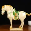 Caballo Tang Sancai Caballo Chino Caballo Cerámico Adorno de Caballo Decoración del Hogar Sala de Estar Mueble de TV Artesanías Regalo de Negocios