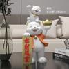 Gato de la Fortuna Regalo Grande de Pie Atrae Riqueza y Tesoro Adorno de Gato Sala de Estar Recepción Decoración Artesanal Regalo de Apertura de Nueva Tienda