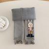 Calças Infantis Forradas de Lã Feminina para Outono e Inverno Calças de Outono Engrossadas de Orelha de Coelho com aro de Calça Feminina Leggings Infantis para Meninas
