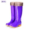 Zapatos Liyu para mujer, botas de lluvia con forro polar, zapatos de agua para mujer, nuevos zapatos de goma impermeables antideslizantes, cálidos, de media pantorrilla, cubrebotas de algodón