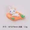Lindo conejo de dibujos animados pastoral creativo hecho a mano DIY funda de teléfono de pegamento de crema accesorios para pasador de pelo resina piezas pequeñas al por mayor