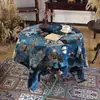 Mantel Jacquard de Tela Engrosada Estilo Pintura al Óleo Van Gogh Rectangular Anti-Arañazos de Gato Retro Mantel para Mesa de Café Decoración de Ambiente