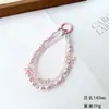 Nova Corrente de Celular de Cristal com Laço de Dupla Corrente, Alça de Celular Trançada, Almofada para Celular, Cordão Multifuncional, Anti-Queda, Atacado