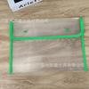Suministro de fábrica bolsa de almacenamiento de datos con borde de color transparente bolsa para archivos de doble botón