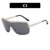Gafas de sol de una pieza con montura extragrande Y2K, gafas de sol deportivas a prueba de viento y rayos UV, gafas de montar a prueba de sol para hombres y mujeres.