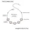 Acero Inoxidable Piedra de Vidrio Teñido Multifacética Exquisitos Pendientes Collar Pequeño Apilado Pulsera Juego de Joyería Chapado en Oro de 18 Quilates