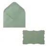 Conjunto de Cartão com Tira de Cartão em Branco Envelope Autoadesivo Estilo Western Verde Sálvia Mais Vendido na Amazon Transfronteiriço com Padrão Ondulado