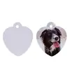 Etiqueta de identificación de aluminio de doble cara para perro con transferencia de calor Amazon transfronteriza, colgante de hueso en blanco para sublimación, etiqueta de identificación para perro mascota