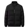 Roupas de Algodão Masculina Jaqueta Casaco Outono Inverno Estilo Coreano Slim-fit Gola Vertical Moda Quente Casaco Acolchoado de Algodão Marca Tendência Casual Casaco Acolchoado de Algodão para Homens
