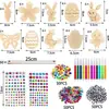 Set de Manualidades de Rodaja de Madera con Dibujos Animados de Pascua Transfronterizos para Pintar y Garabatear DIY Infantil Soporta Dropshipping y Etiquetado