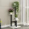 Varanda Ferro forjado prateleira de flores sala de estar Floreira decorativa Rack Rosa Verde Chão de pé Flower Rack interior multi-camada de aço e rack de armazenamento de madeira