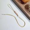 Nudo Flor de Durazno Cuerda para Teléfono Celular Semi-Terminado DIY Estilo Chino Marcador de Libros Bolsa Cadena para Teléfono Celular Accesorios Joyería Cordón para Teléfono Celular