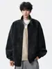 Jaqueta Curta de Couro PU Tie-dye Design Americano 2026 Masculina Outono/Inverno Gola Alta Estilo Baseball Nicho Jaqueta Workwear