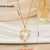 Collar para Mujer Cobre Incrustado con Circonita Perla de Amor Temperamento de Alta Gama Versátil Colgante de Lujo Ligero Collar de Acero de Titanio Fabricante Mayorista