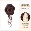 Peruca estilo coque com presilha de garra, coque elegante, cabelo artificial realista, aplique de cabelo volumoso e com aparência natural