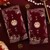 Sobre rojo de boda 2025 nuevo retro creativo ganancia es sellar con el regalo de larga boda cambio carácter feliz bolsa de sobre rojo