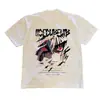 Camiseta Informal de Manga Corta con Estampado de Dibujos Animados, Cazador de Demonios, Holgada, Cuello Redondo, Versátil, Tendencia Verano 2026, Juvenil