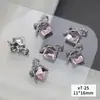 Uña Larga con Forma de Arco Recto Accesorios de Aleación Plata Lateral Montón de Dulces Taladro Joyería para Uñas Decoración para Uñas Postizas Taladro