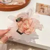 Nuevos Colores Flor Phalaenopsis Pinza de Pato Pinza para el Cabello en la Parte Posterior de la Cabeza para Mujer Pinza Horizontal Lateral Pasador