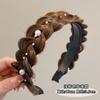 Faixa de cabelo de peruca trançada de pérola Faixa de cabelo trançada de osso de peixe feminino antiderrapante alta pressão craniana de redução de idade hairpin