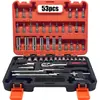 Conjunto de ferramentas de reparo mecânico automotivo com 216 peças, conjunto de ferramentas manuais de aço cromo-vanádio com 46 peças